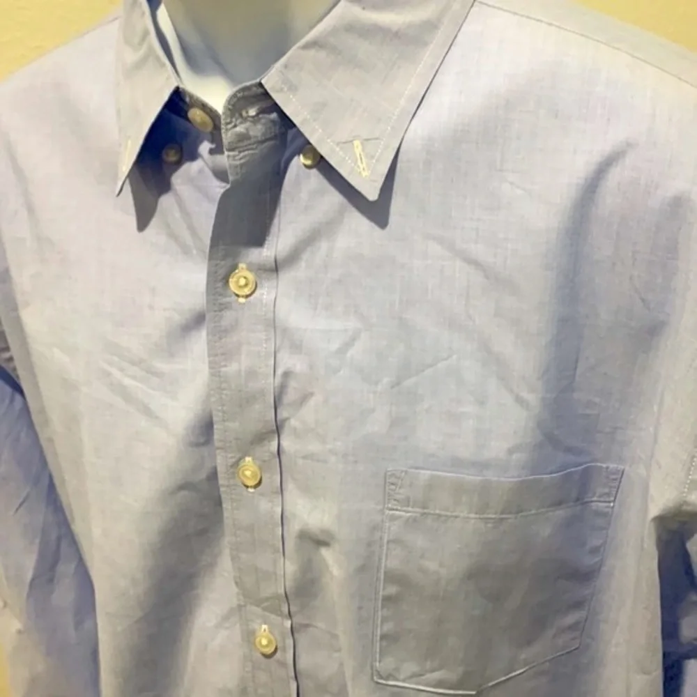 J. Crew Men's‎ Long Sleeve Dress Shirt Blue Sz XL